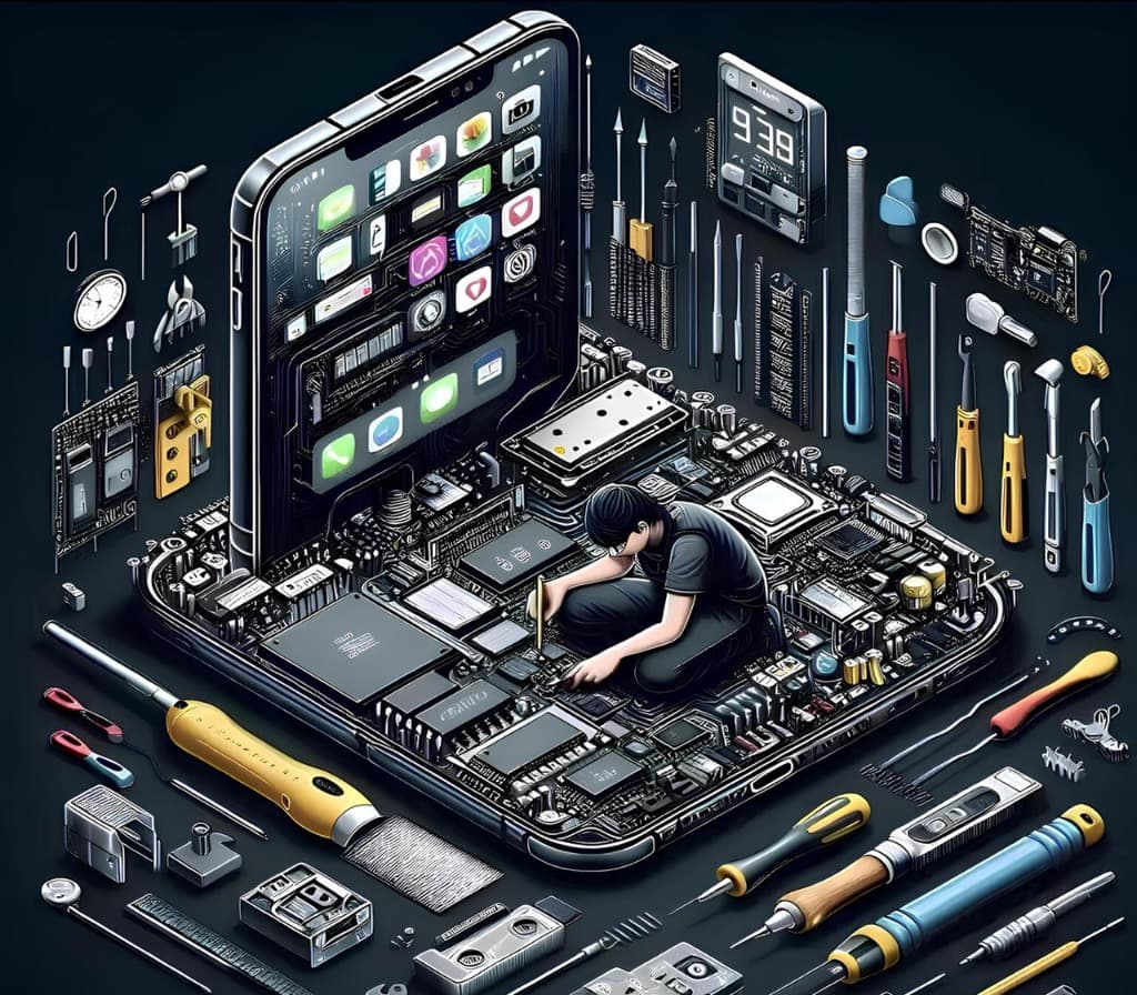 Tech repairs in action Tech repairs in action