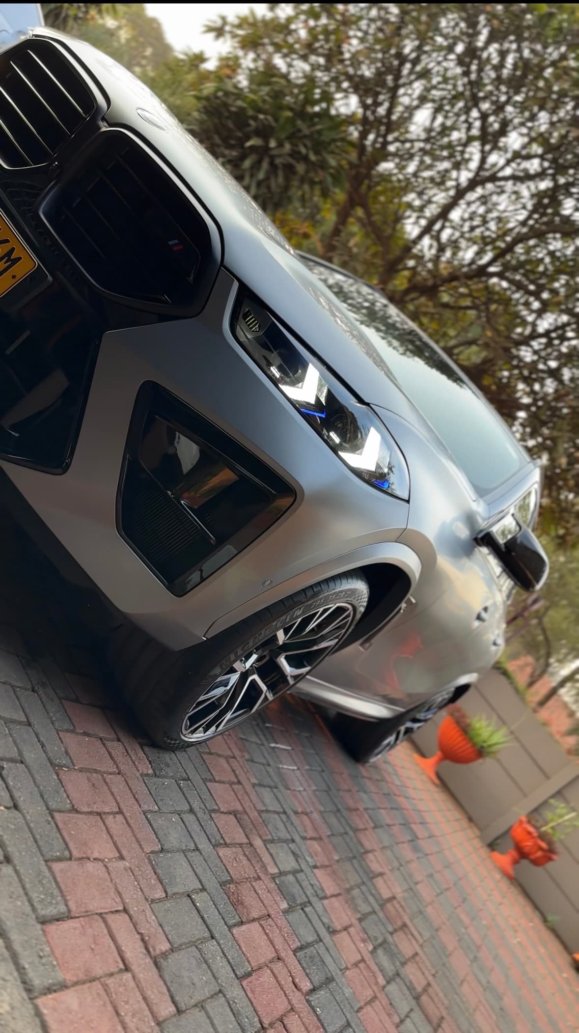 Luxury car getting detailed Luxury car getting detailed