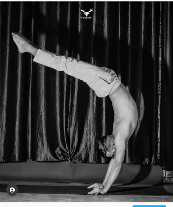 Serene yoga class setting Serene yoga class setting