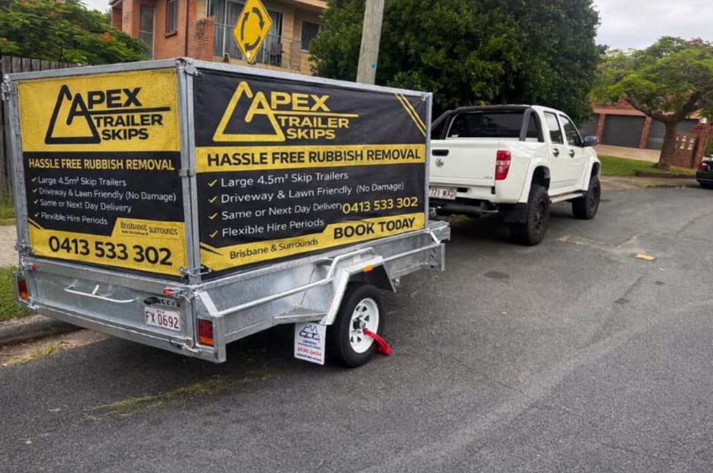 trailer skip in garden trailer skip in garden