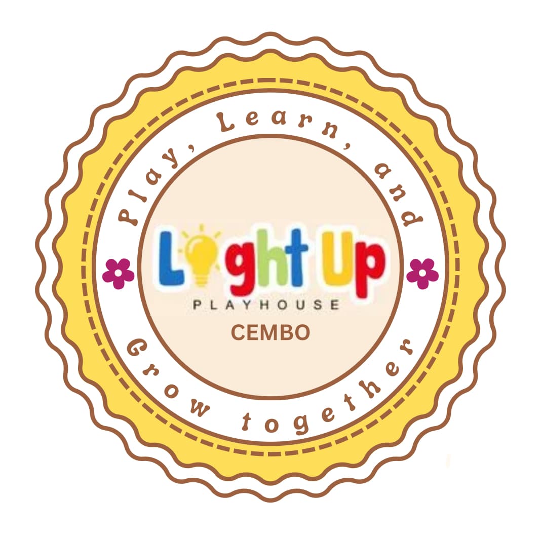 Colorful playhouses with kids playing inside under a starry sky Colorful playhouses with kids playing inside under a starry sky