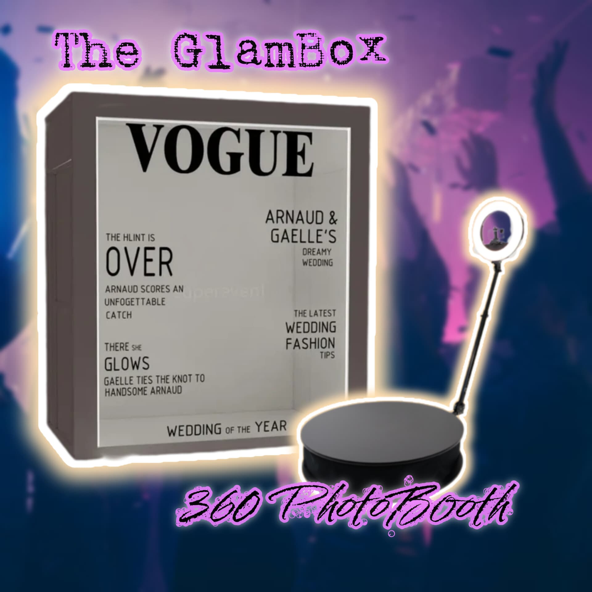 Photo booth setup at a lively event Photo booth setup at a lively event