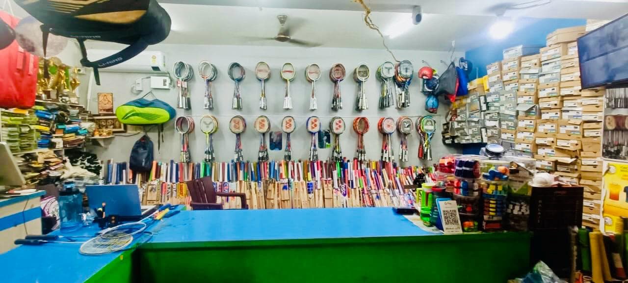 Sporting goods store with a variety of products Sporting goods store with a variety of products