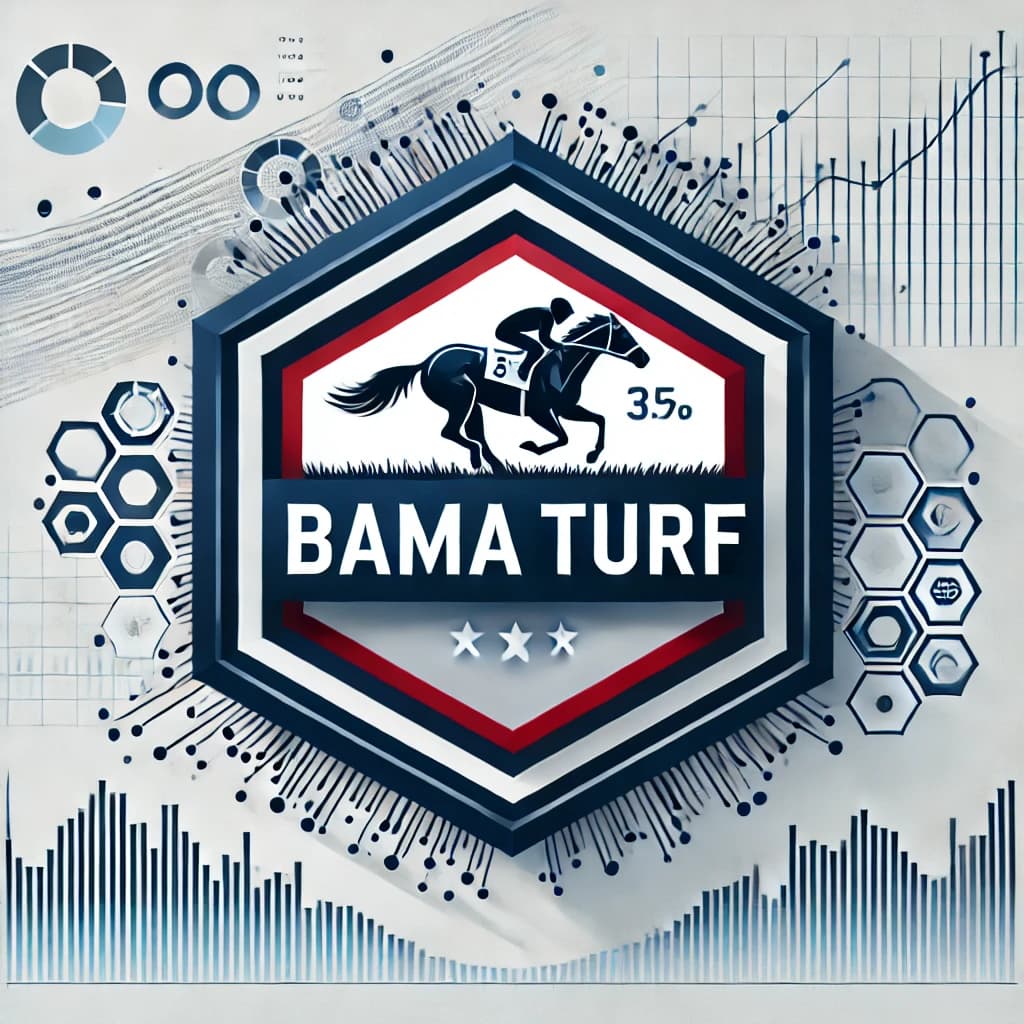 Stylized turf and horse logo Stylized turf and horse logo