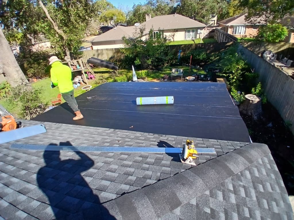 roof technician fixing leak roof technician fixing leak