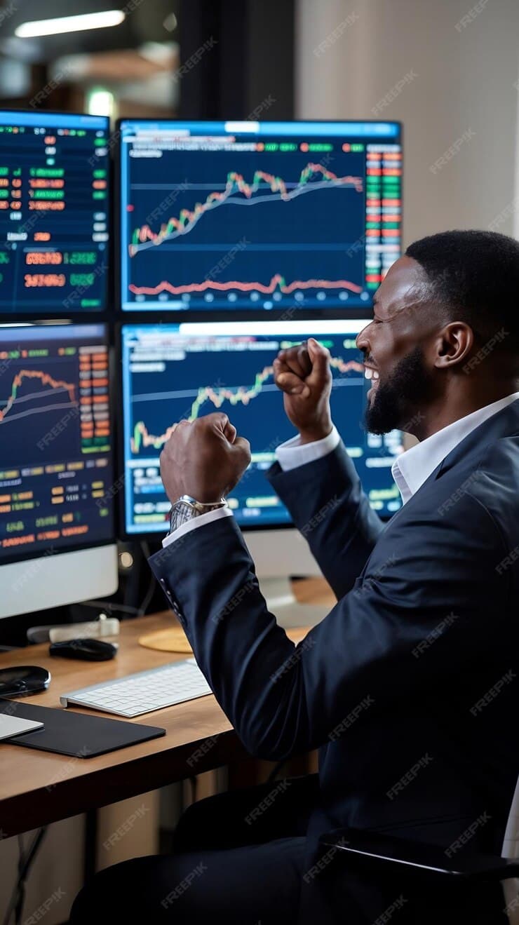 Traders analyzing market trends Traders analyzing market trends